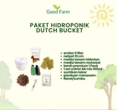Paket Hidroponik Sistem Dutch Bucket (085774768813)